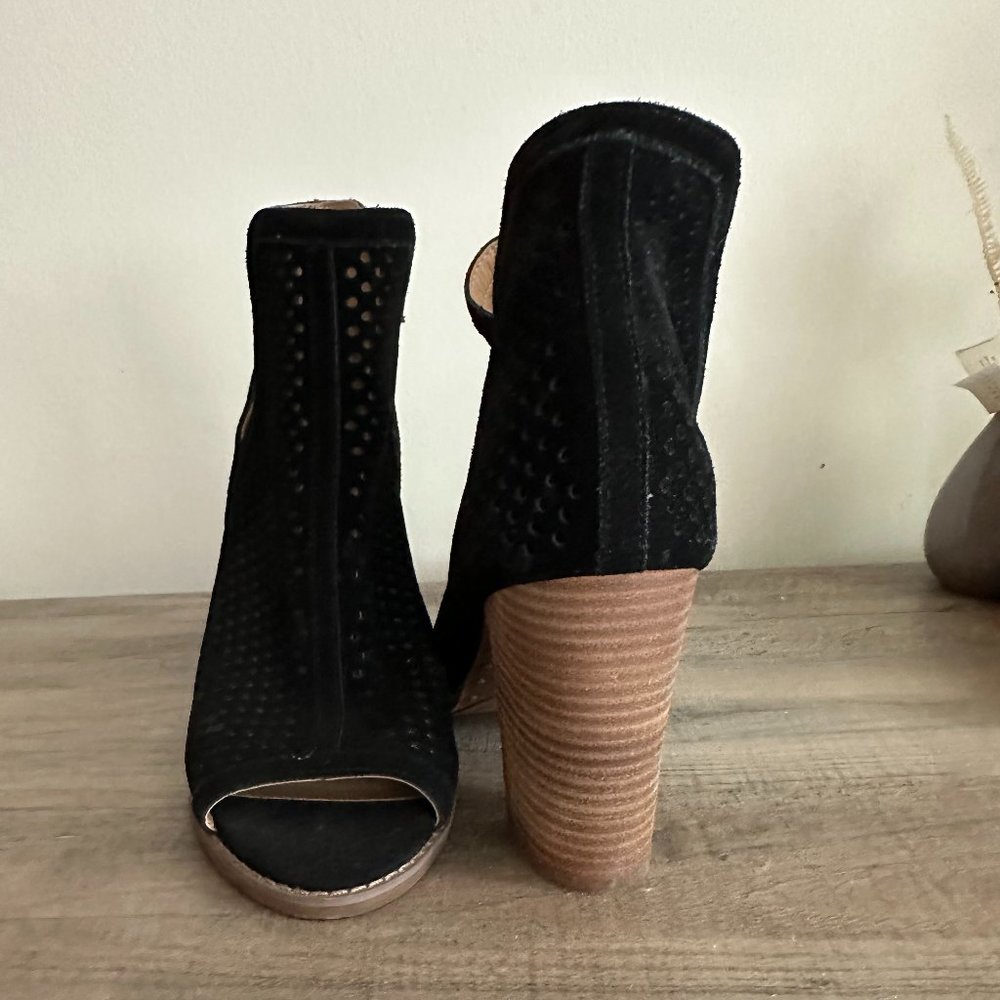 Lucky Brand LP-Livey Open Toe Bootie - BLACK Size 9.5